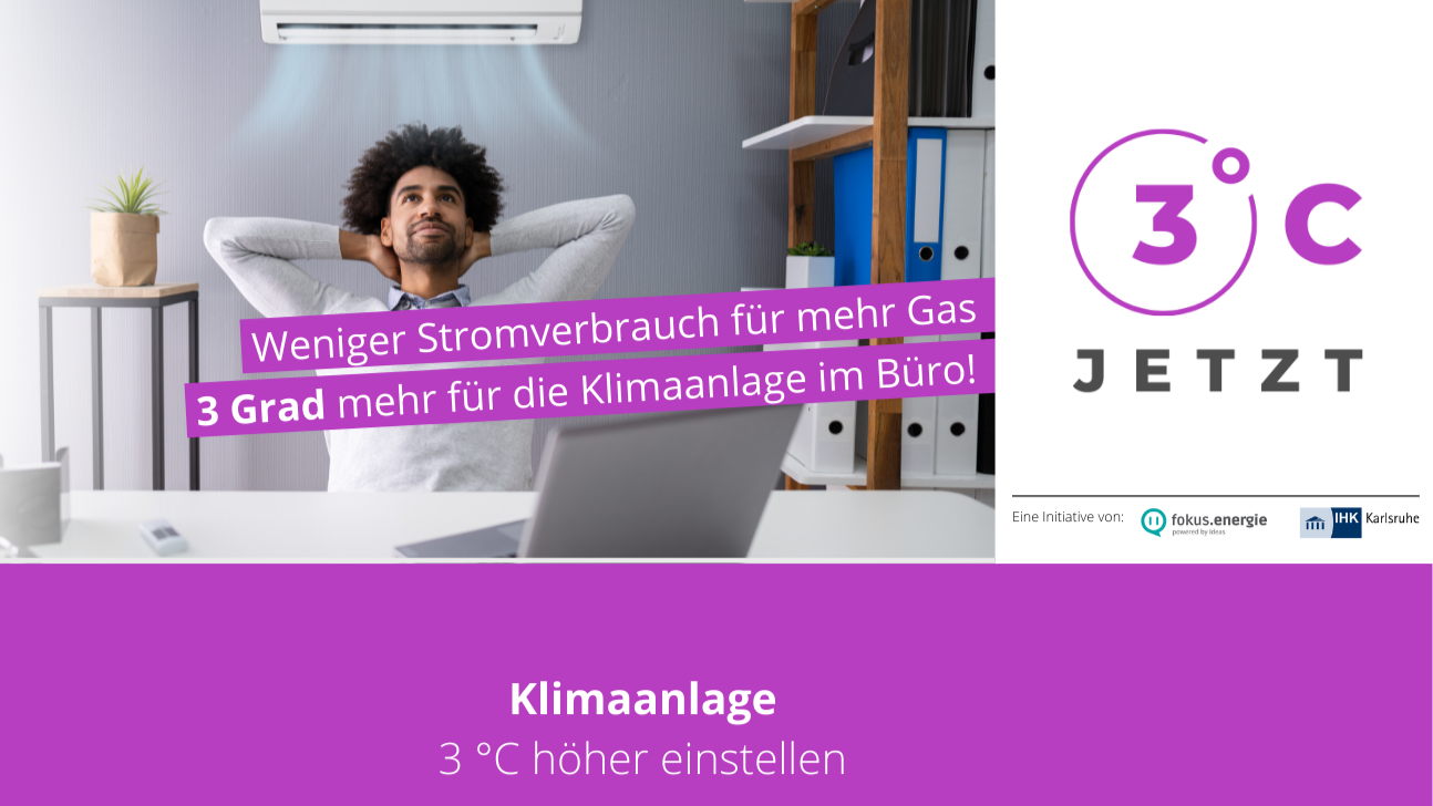 „3 Grad JETZT“-Initiative von fokus.energie e.V. und IHK Karlsruhe gestartet