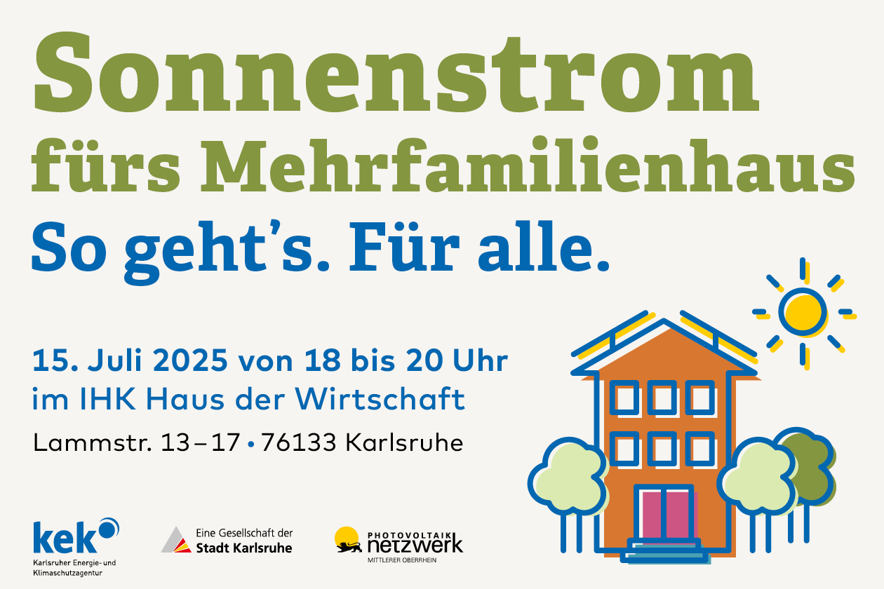 Photovoltaik, Karlsruhe, Mehrfamilienhaus, Veranstaltung, KEK