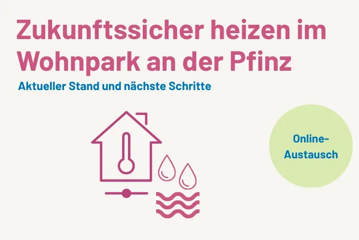 Auf dem Foto ist eine Grafik einer Flusswärmepumpe zu sehen. Es handelt sich bei dem Bild um einen Veranstaltungshinweis für einen Infoabend der KEK.
